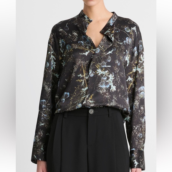 Vince Tops - New Vince Thistle Silk Blouse